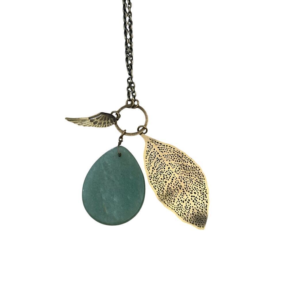 Park Lane Aventurine Wing Necklace